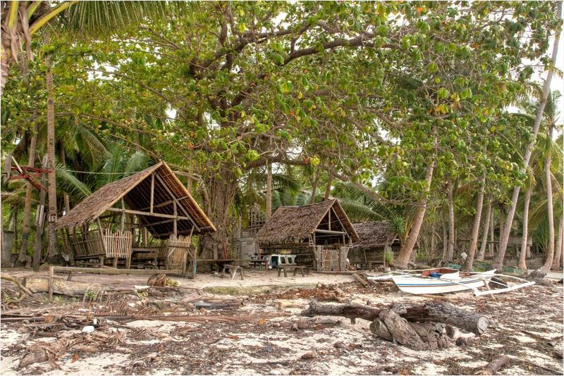 Beach camp huts